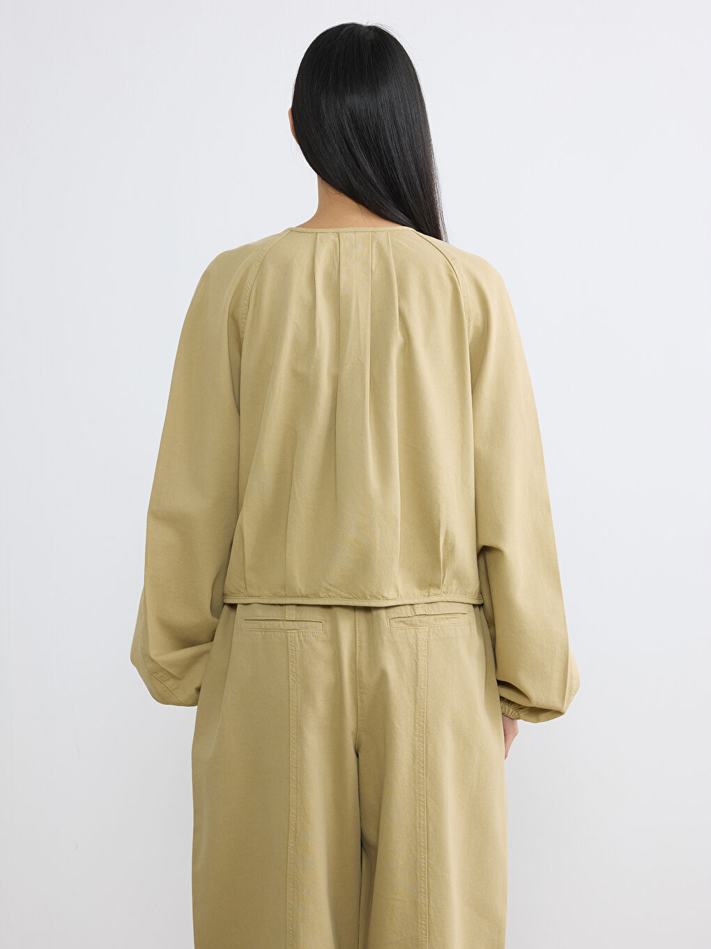 Veste en jean BEIGE Femme-3