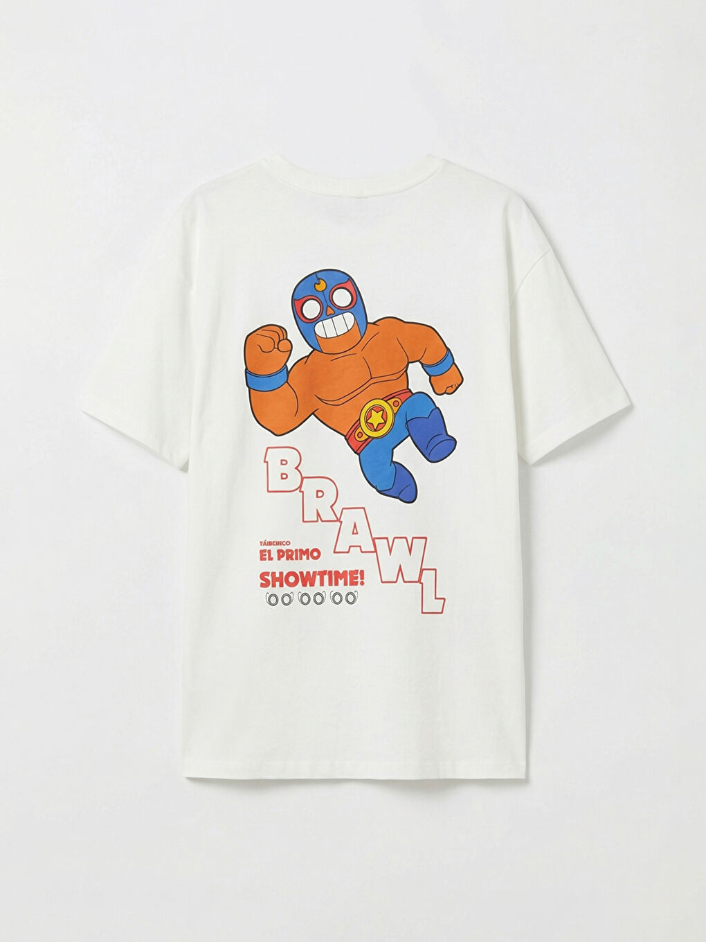 Ekru Brawl Stars Baskılı Erkek Çocuk Tişört-1
