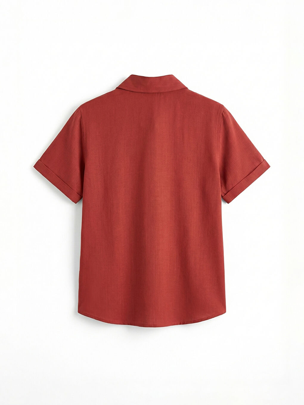Kırmızı Basic Kısa Kollu Erkek Çocuk Gömlek-1
