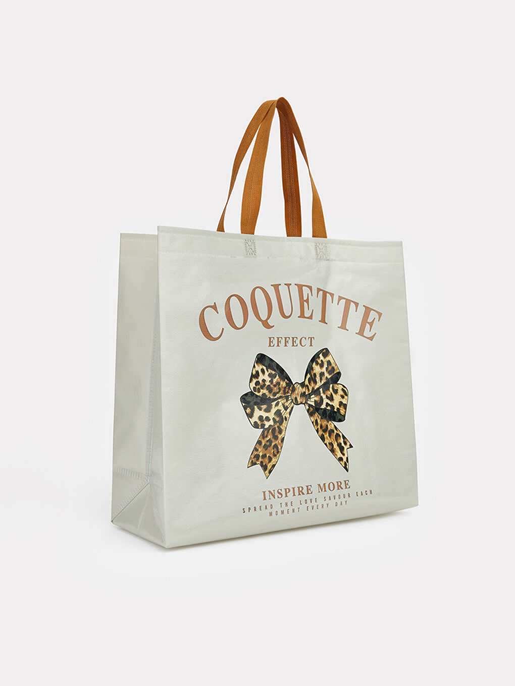 Karışık Fiyonk Baskılı Alışveriş Çantası-1