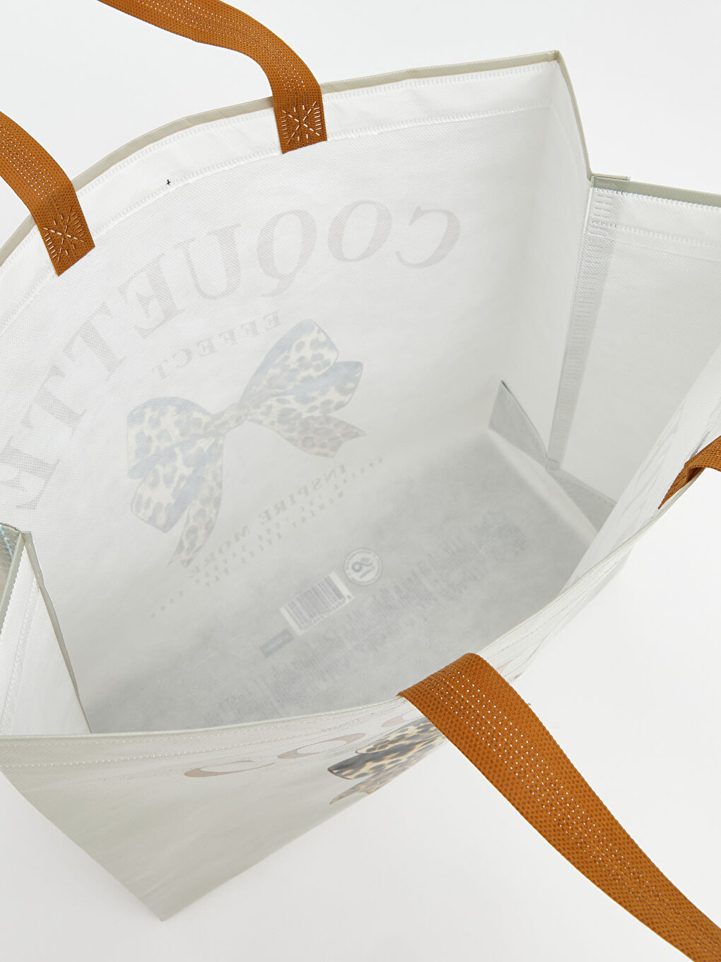 Karışık Fiyonk Baskılı Alışveriş Çantası-2