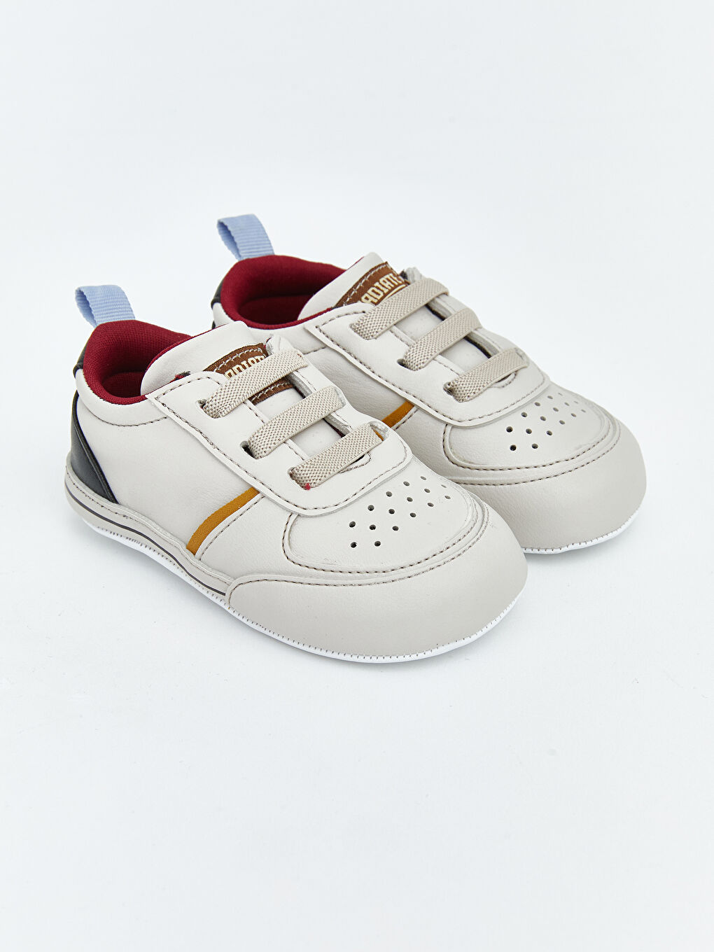 Bej Bağcık ve Cırt Cırtlı Erkek Çocuk Spor Ayakkabı