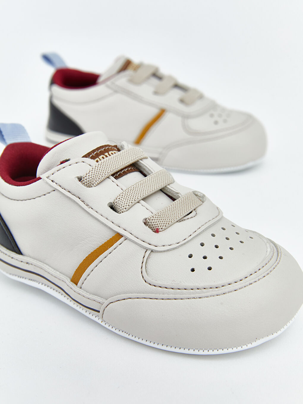 Bej Bağcık ve Cırt Cırtlı Erkek Çocuk Spor Ayakkabı-2