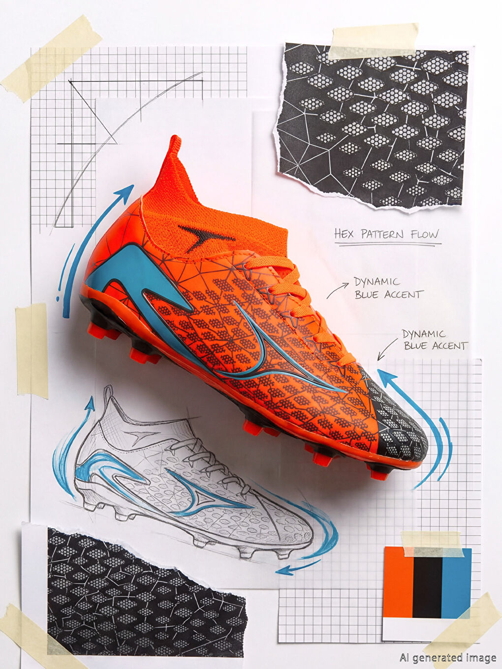 Chaussures de foot imprimées pour garçons