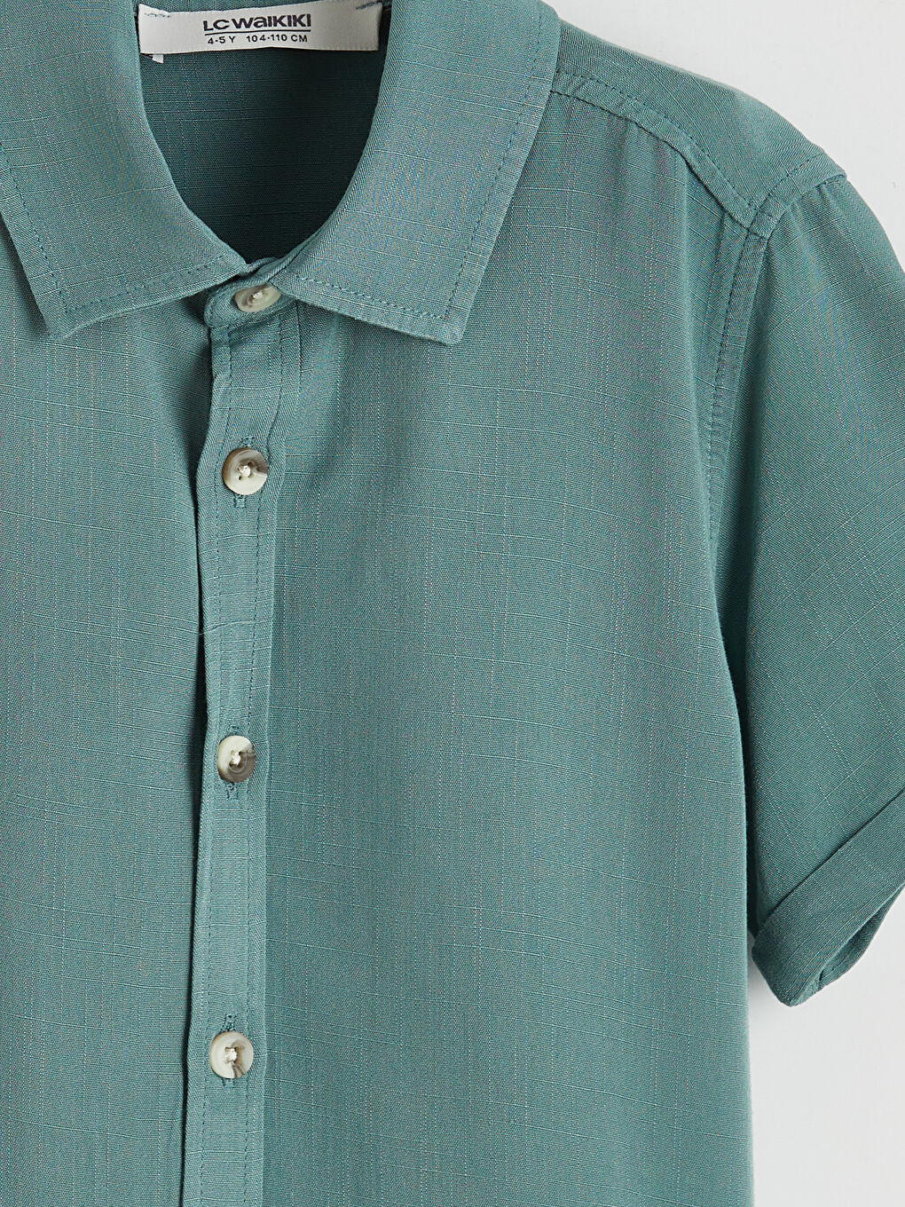 Yeşil Regular Fit Erkek Çocuk Gömlek-2