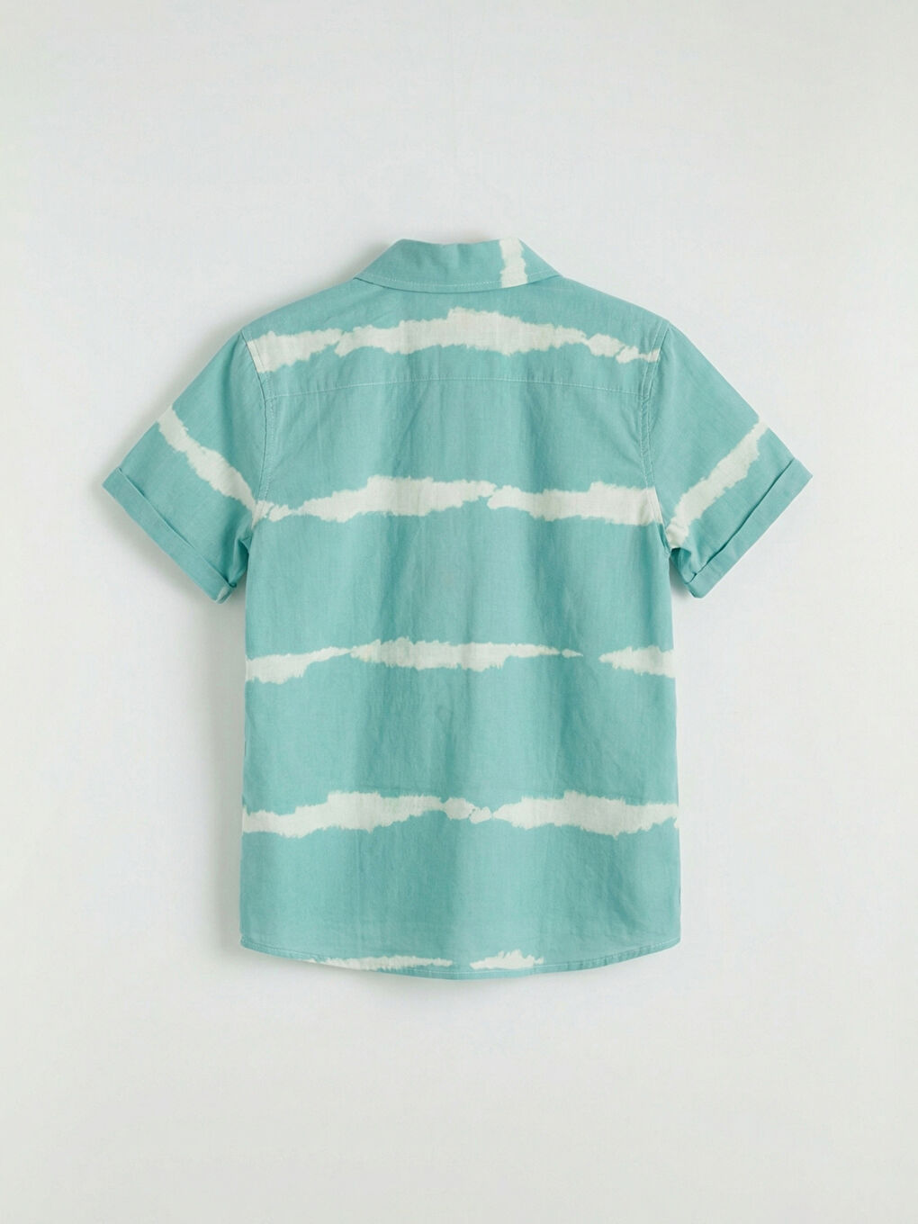 Yeşil Batik Desenli Erkek Çocuk Gömlek-1