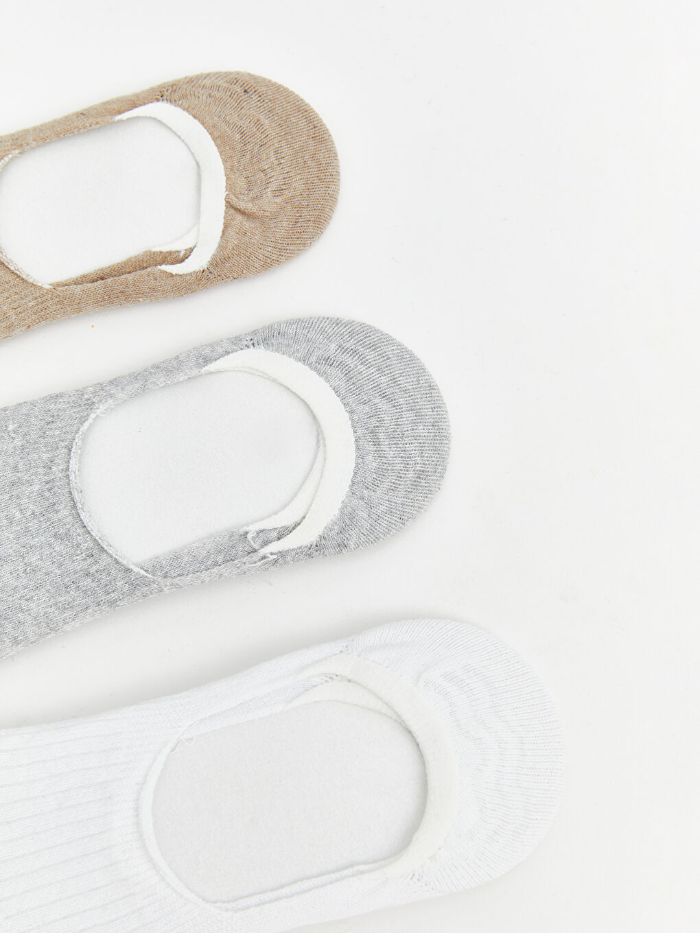 Bej Kız Çocuk Kaydırmaz Tabanlı 3'lü Babet Çorap-1