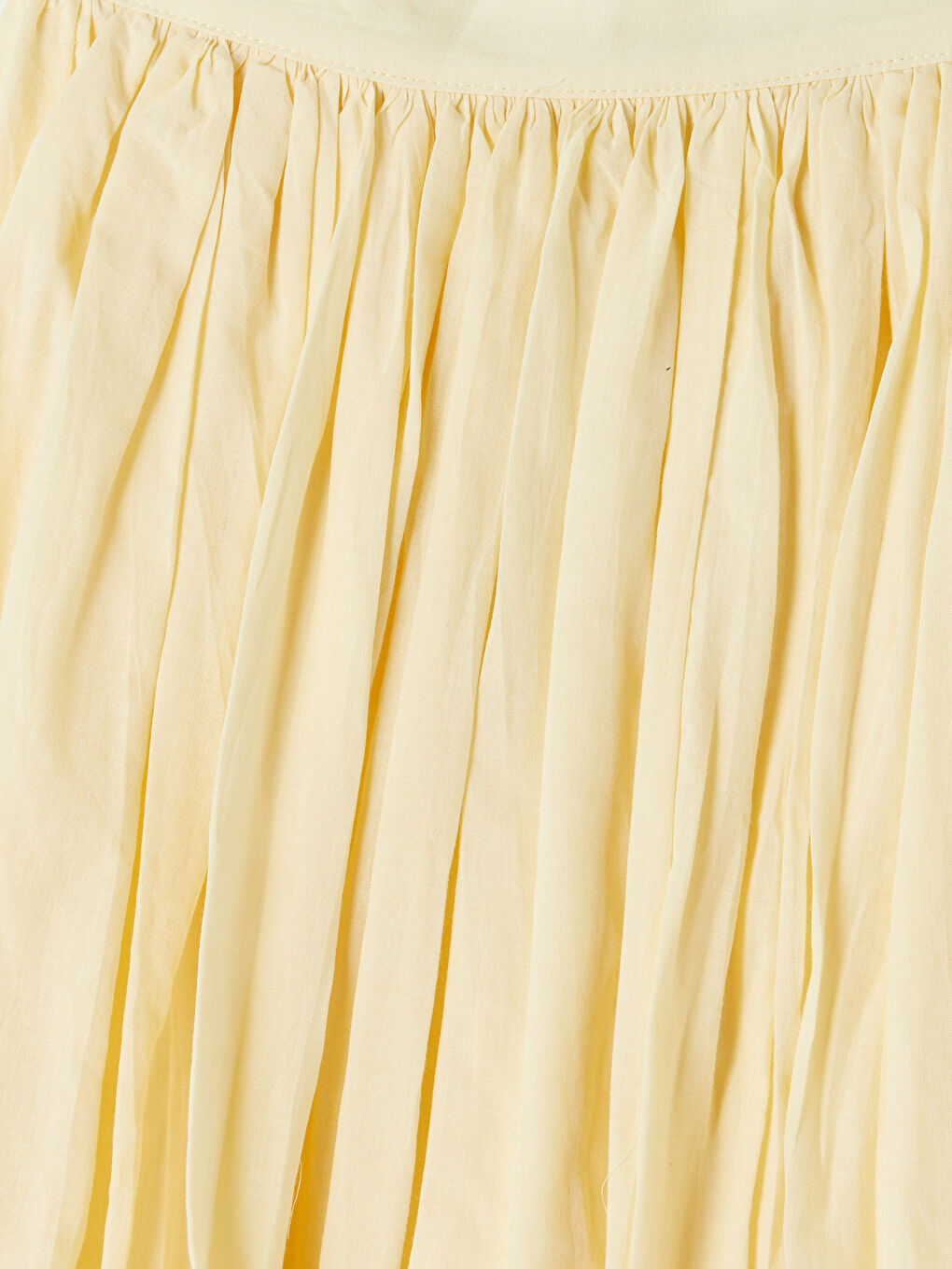 Sarı Beli Fermuarlı Büzgülü Kloş Etek-2