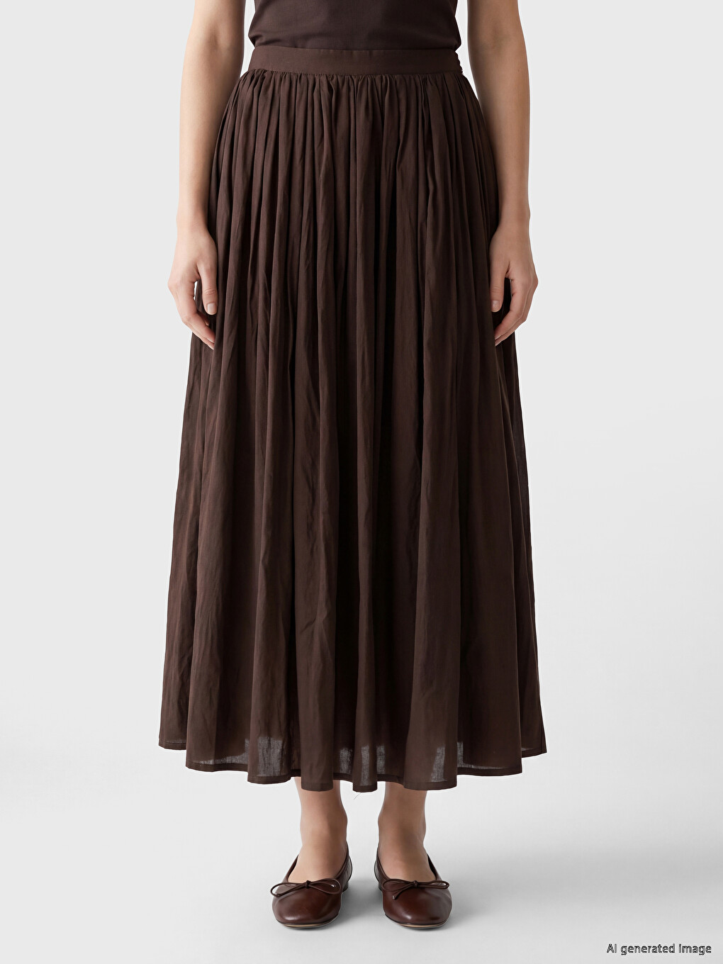 Waisted Zippered Ruched Skirt-1