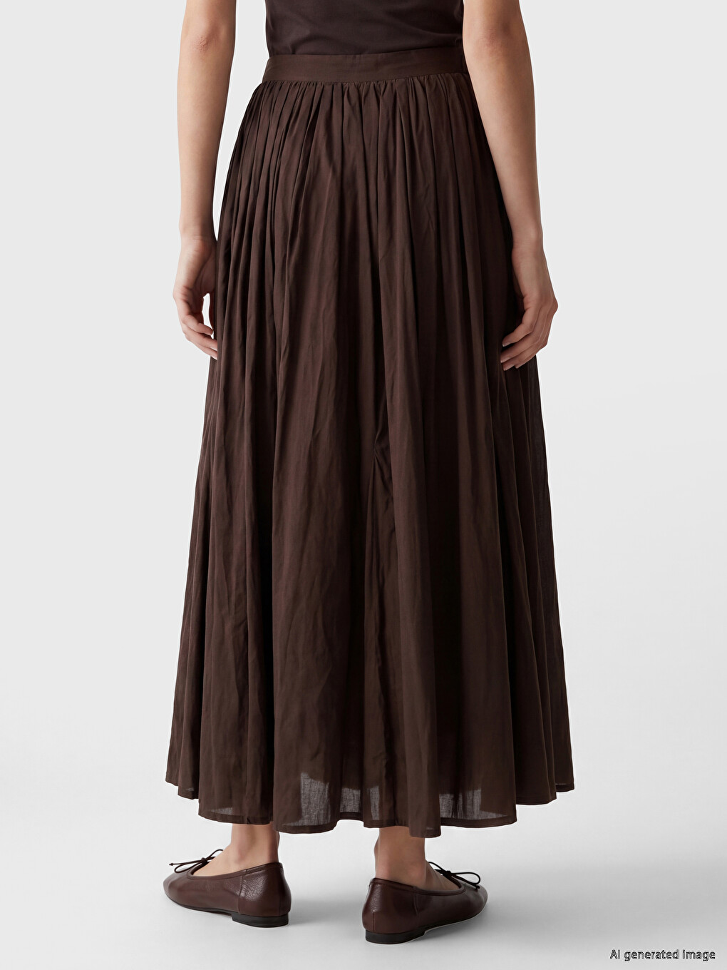 Waisted Zippered Ruched Skirt-3