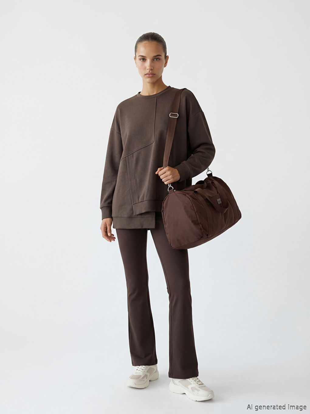 Sweat-shirt KAKI Femme-1