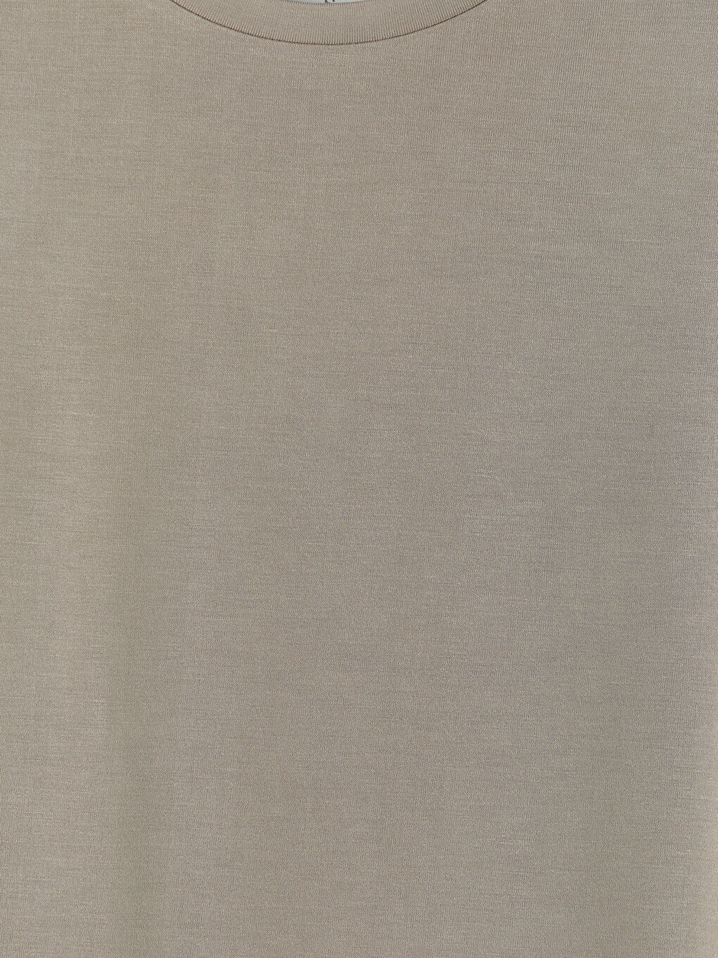 Kahverengi Bisiklet Yaka Kadın Oversize Spor Tişört-2