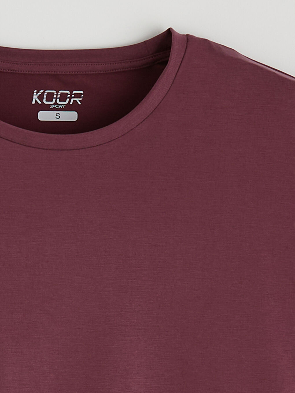 Bordo Bisiklet Yaka Oversize Kadın Spor Tişört-1