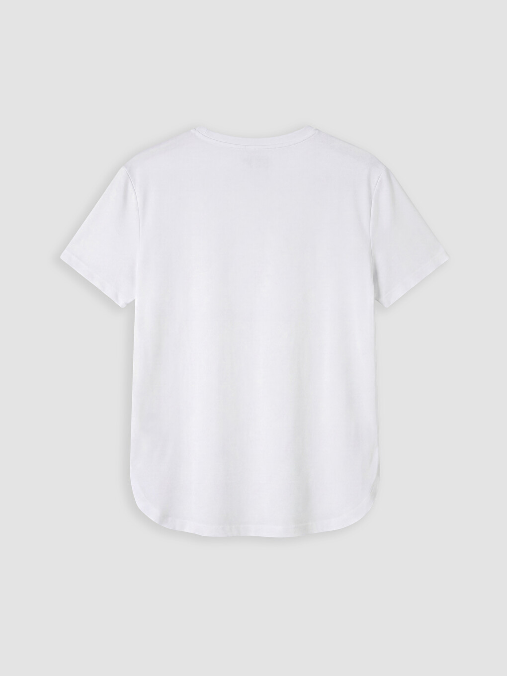 Beyaz Oversize Modal Karışımlı Kadın Spor Tişört-2