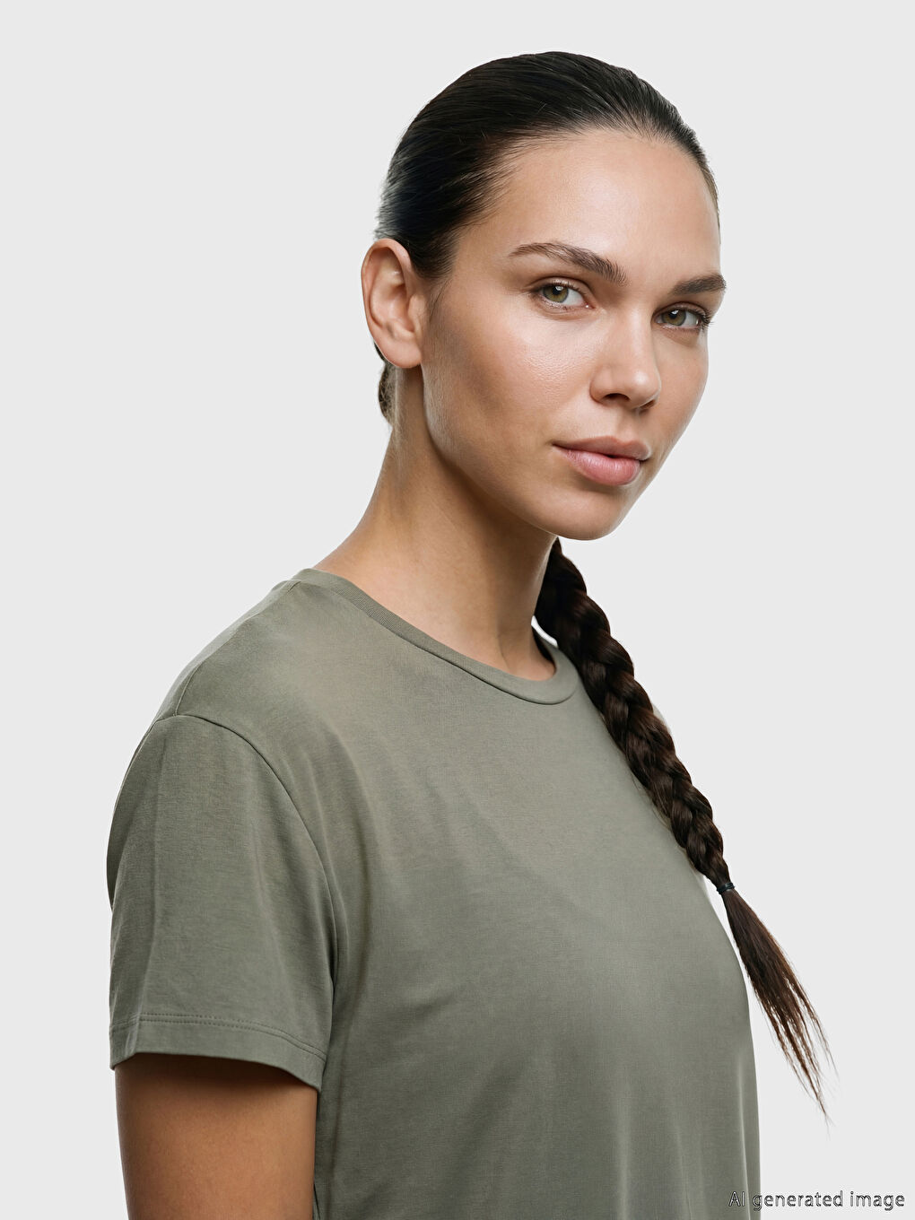 Crew Neck Women's Oversize Sports T-Shirt-3