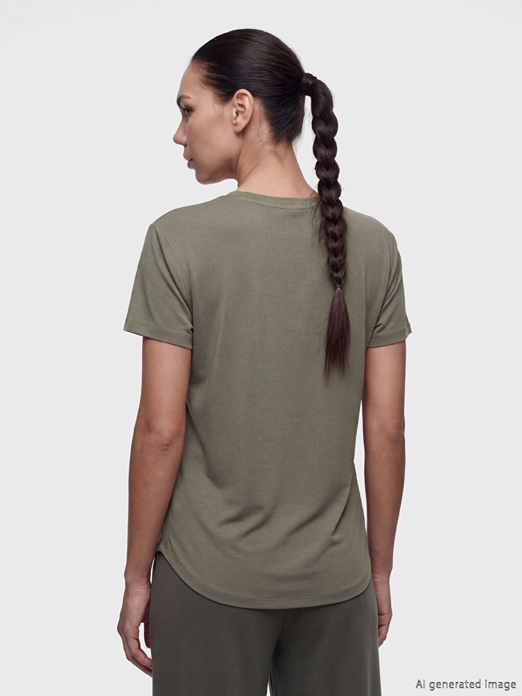 Crew Neck Women's Oversize Sports T-Shirt-4