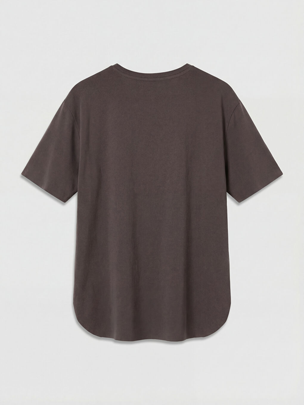 Kahverengi Bisiklet Yaka Kadın Spor Tişört-1