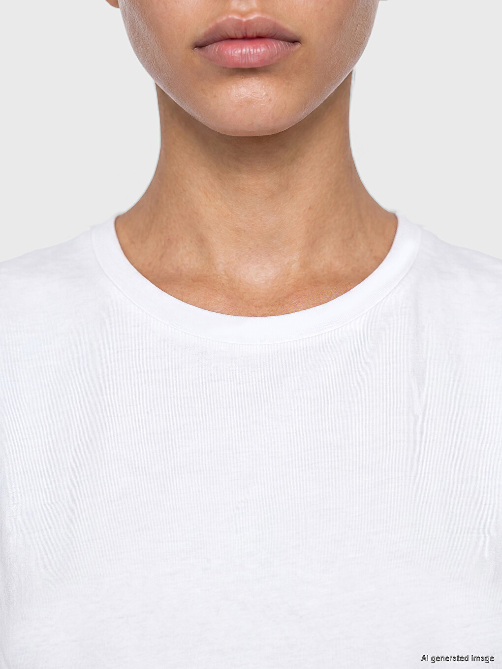 Beyaz Oversize Modal Karışımlı Kadın Spor Tişört-2