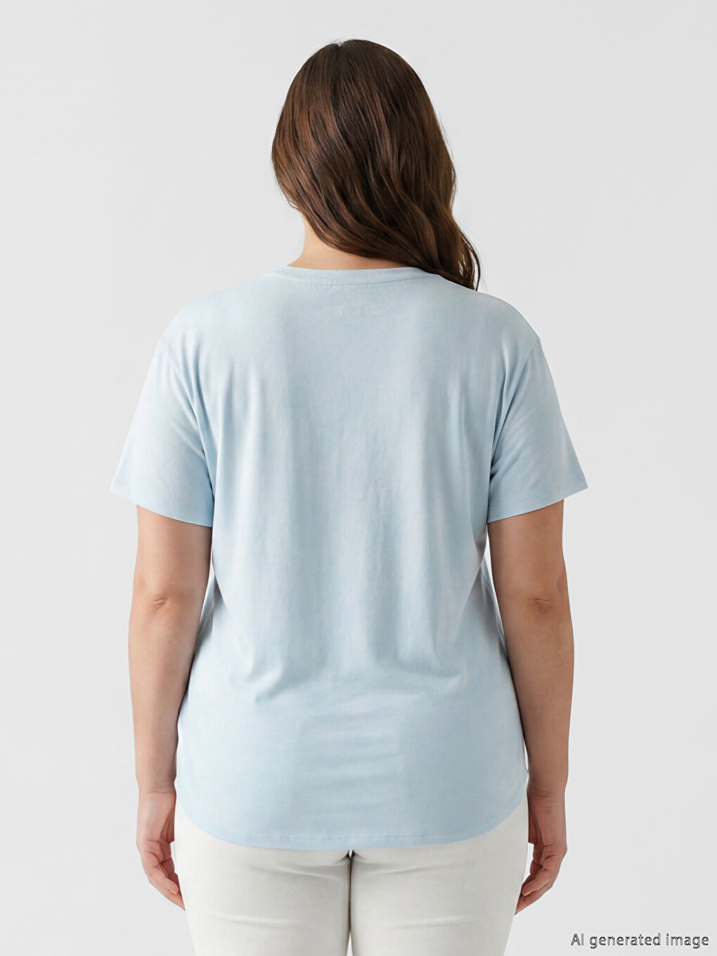 Mavi Bisiklet Yaka Oversize Kadın Spor Tişört-3