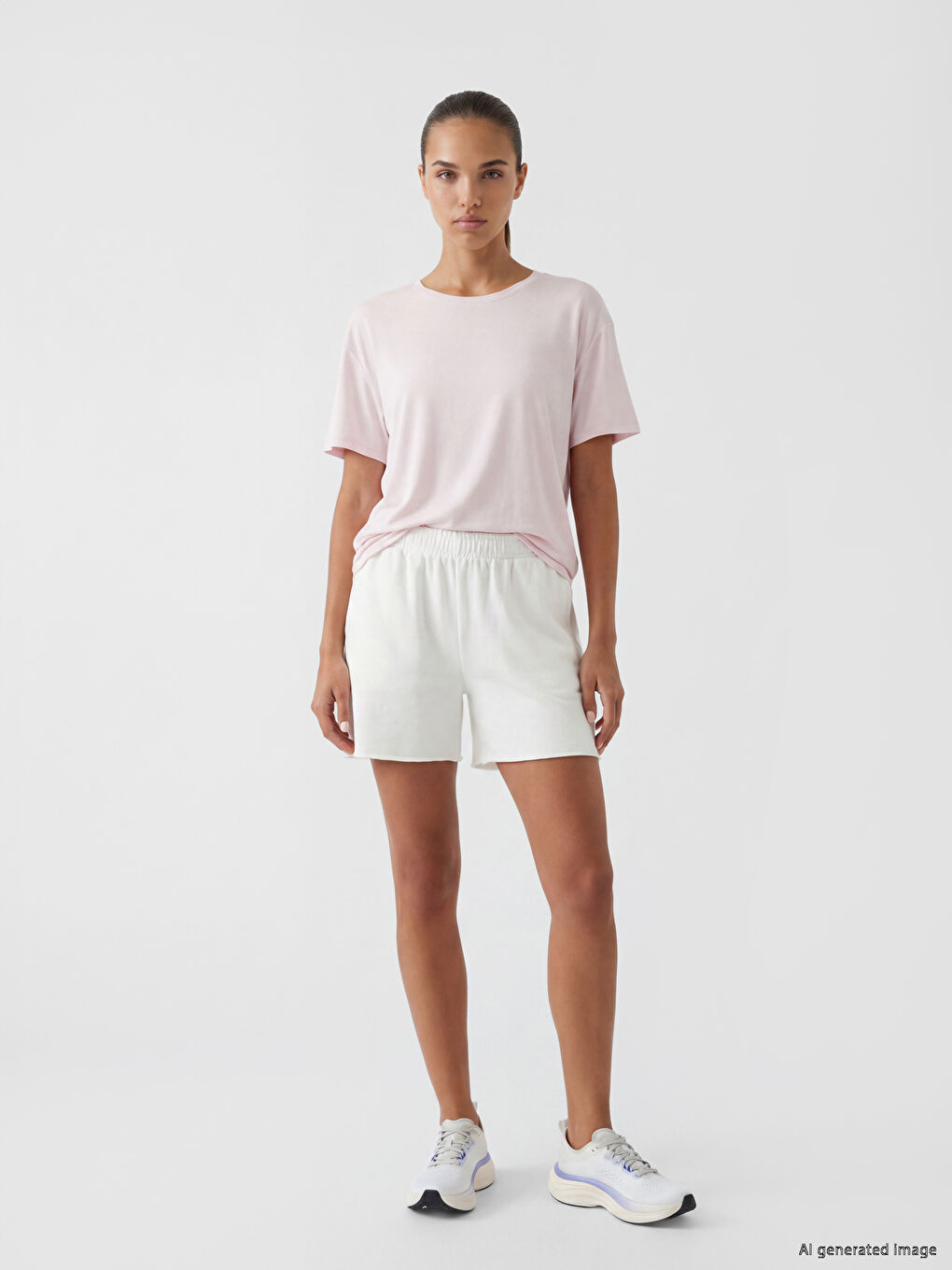 T-shirt sportiv oversize me jakë të rrumbullakët për femra-1