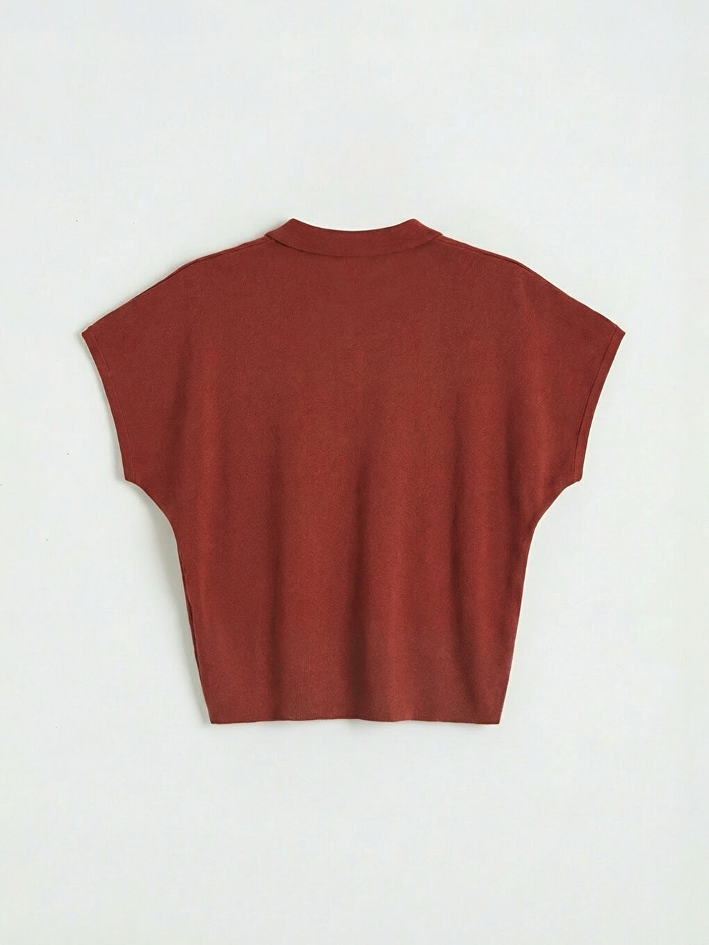 Mercan Polo Yaka Kadın Triko Kazak-5