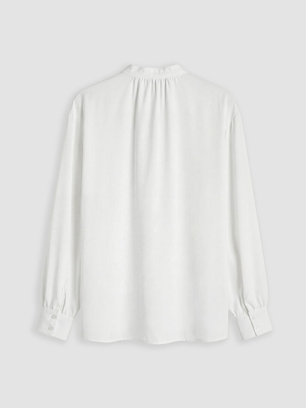 Ekru Bağlamalı Yaka Bluz-1