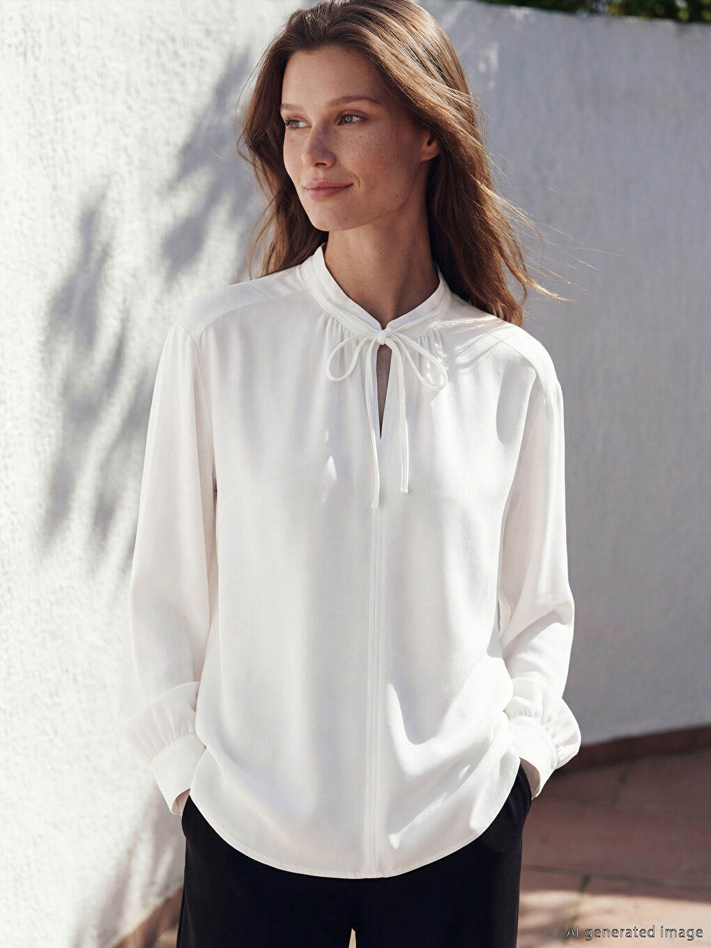 Tie Neck Blouse-2