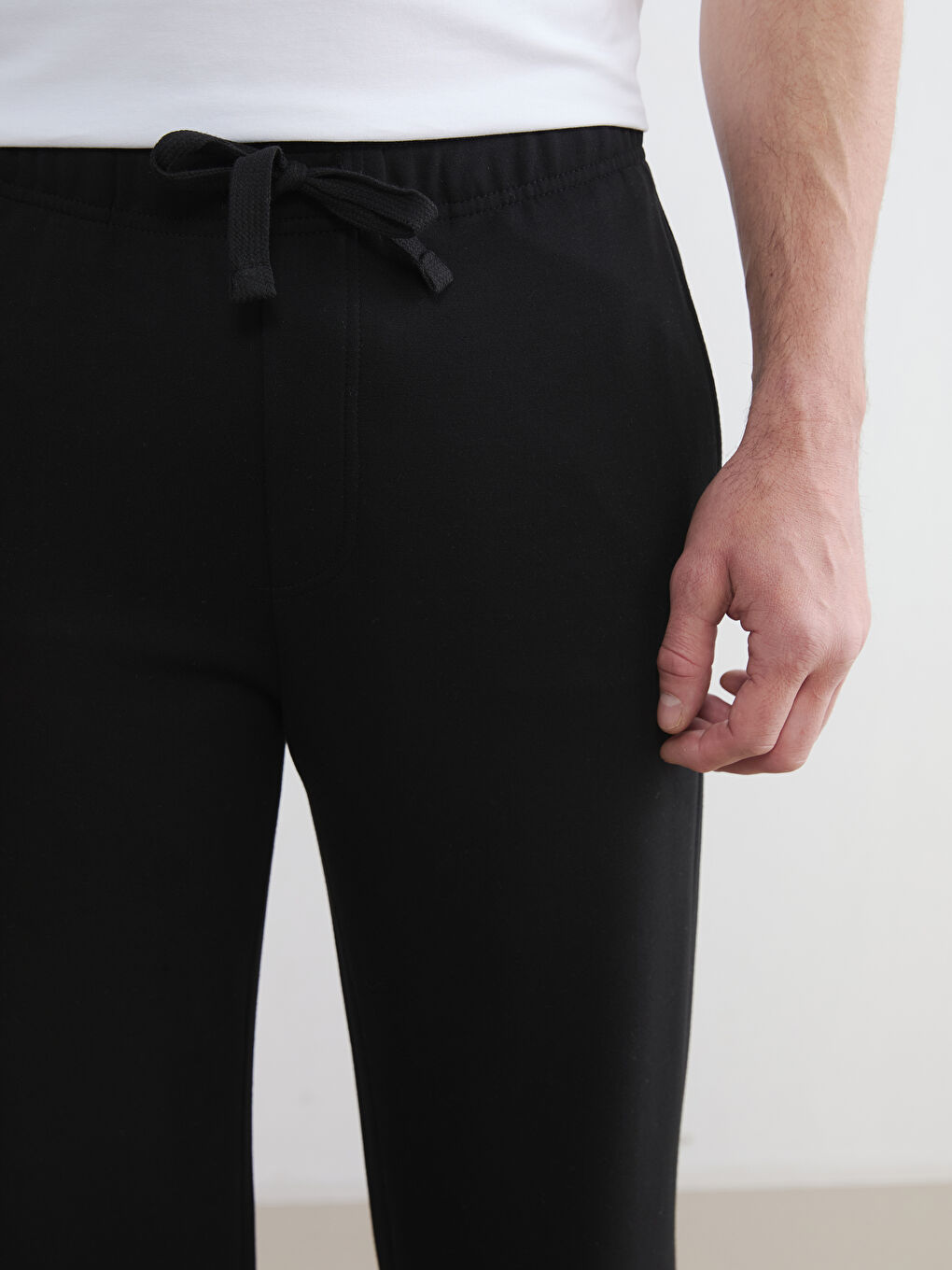 Siyah Standart Kalıp Erkek Pijama Altı-2