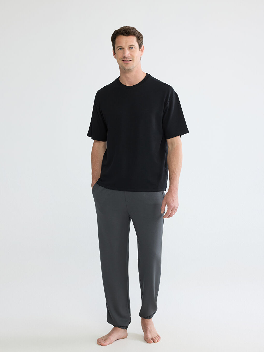 Antrasit Standart Kalıp Erkek Pijama Altı