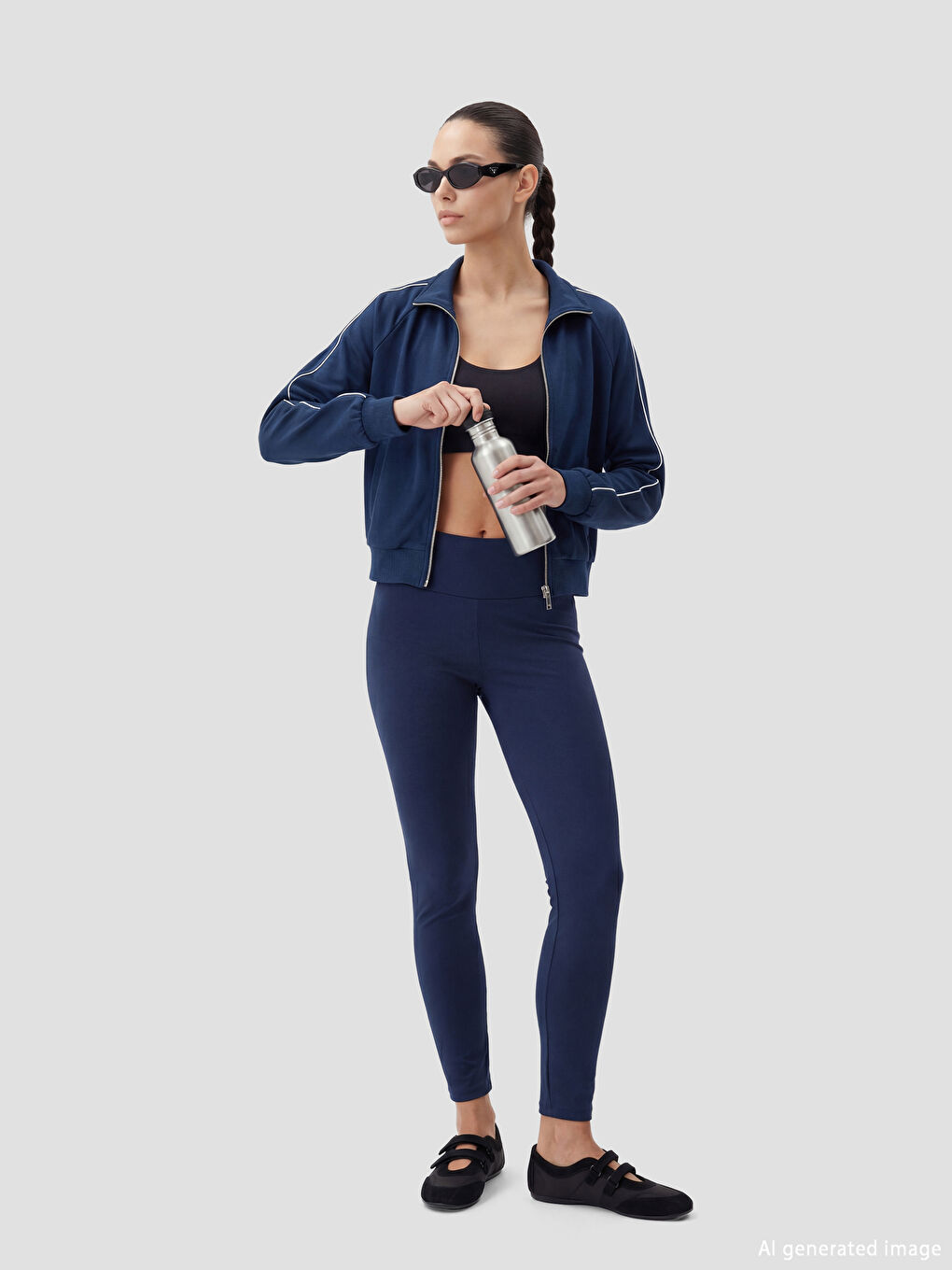 Женские спортивные леггинсы с высокой посадкой