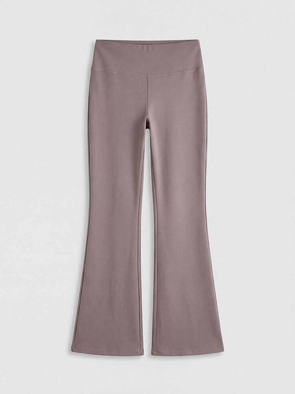 Gri Beli Lastikli İspanyol Paça Kadın Spor Tayt