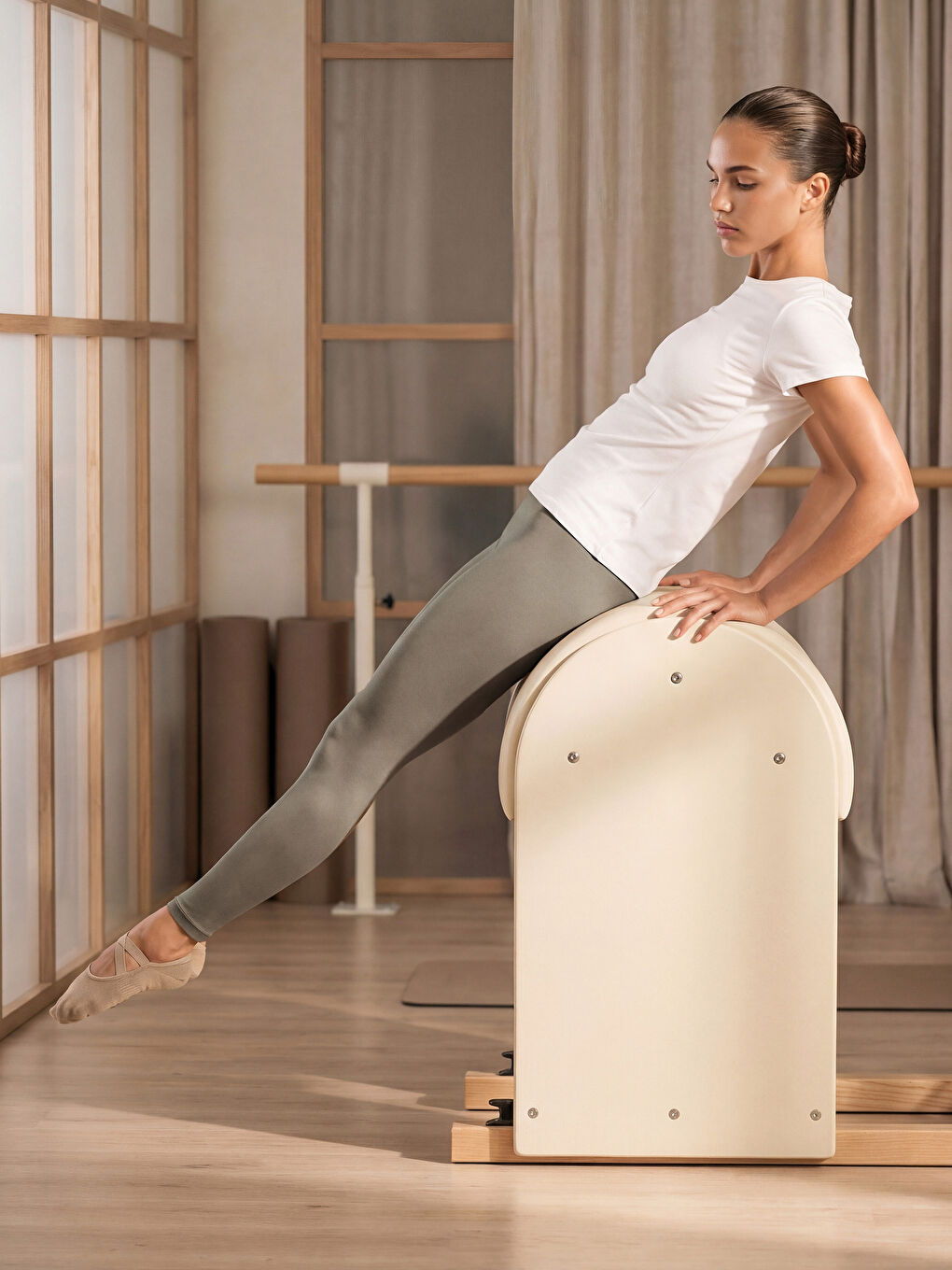 Yeşil Yüksek Bel Kadın Spor Tayt	