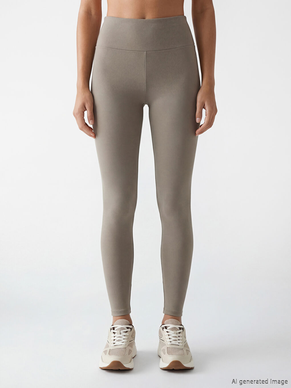 Yeşil Yüksek Bel Kadın Spor Tayt	-2