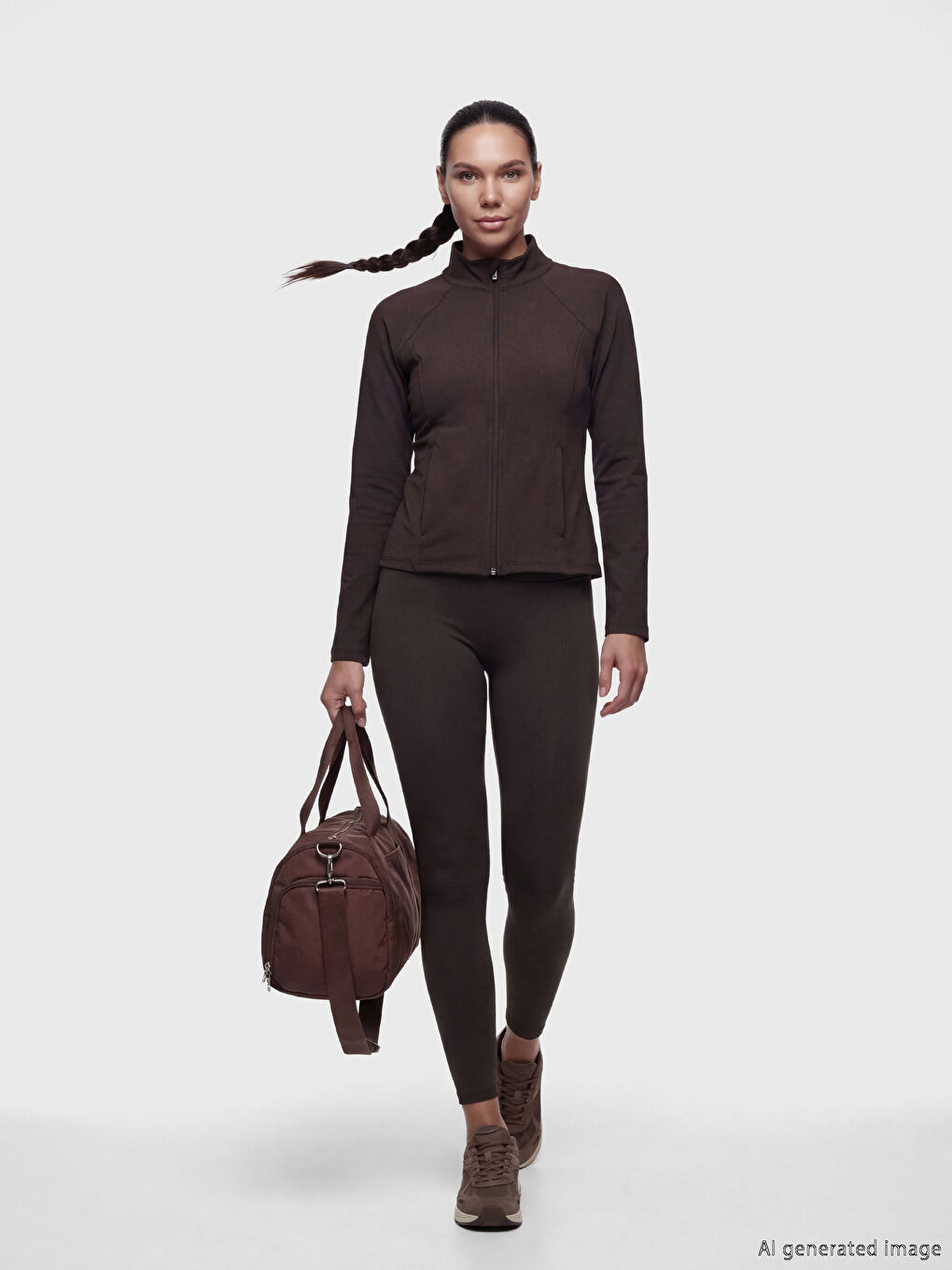 Sportleggings mit hohem Bund für Damen-1