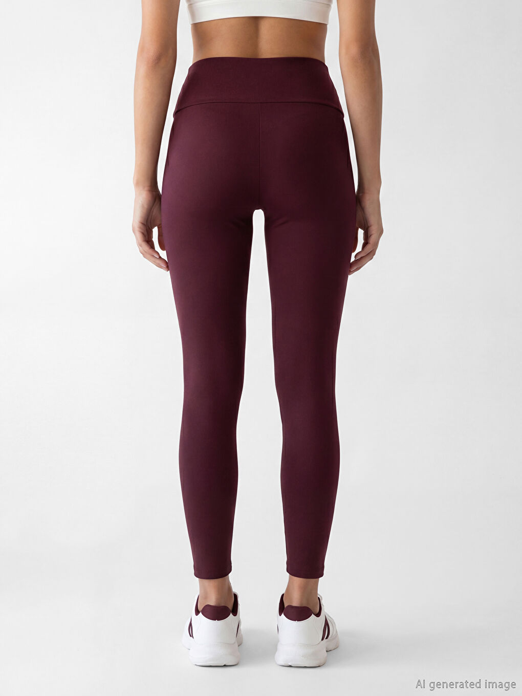 Mürdüm Yüksek Bel Kadın Spor Tayt	-3