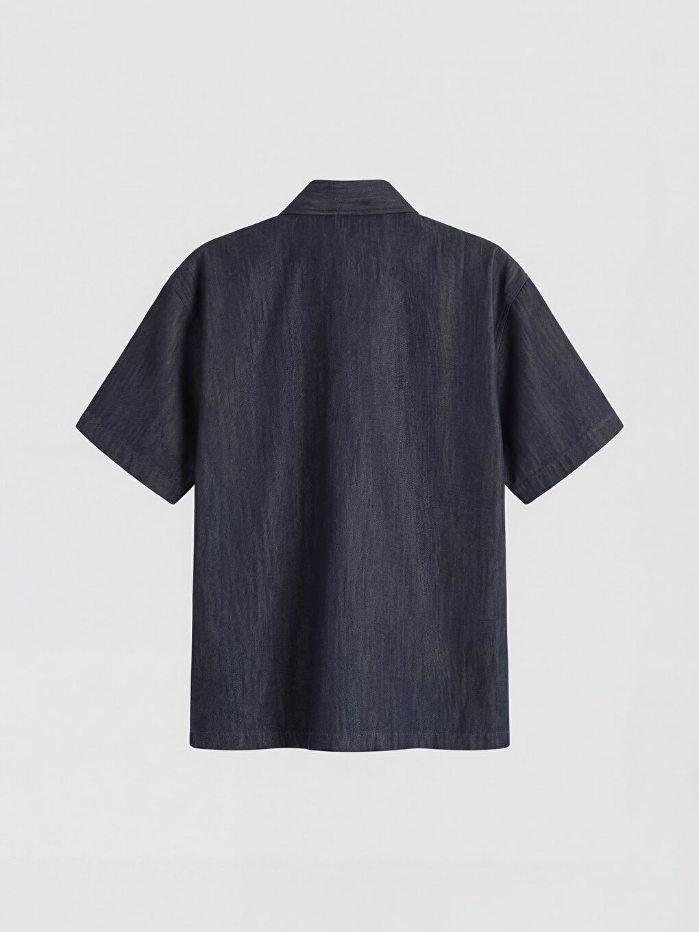 Mavi Kısa Kollu Erkek Çocuk Jean Gömlek-1