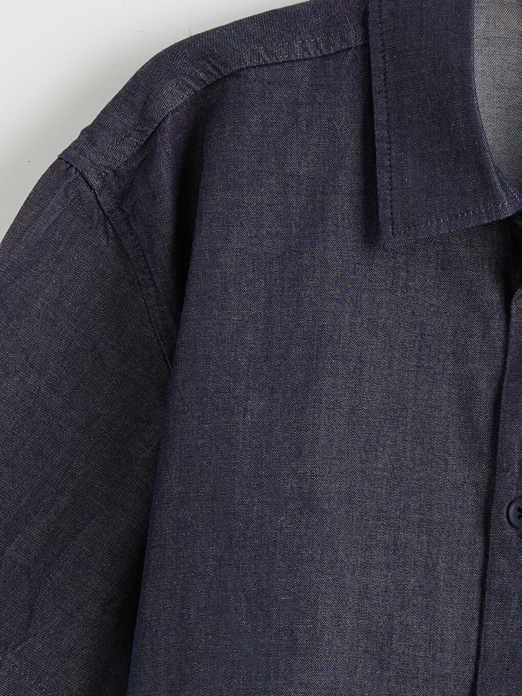 Mavi Kısa Kollu Erkek Çocuk Jean Gömlek-2