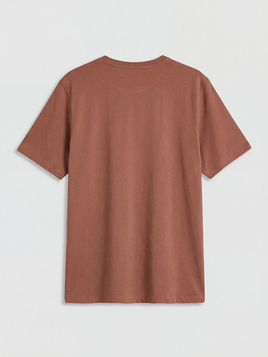 Kahverengi Bisiklet Yaka Baskılı Erkek Tişört-5