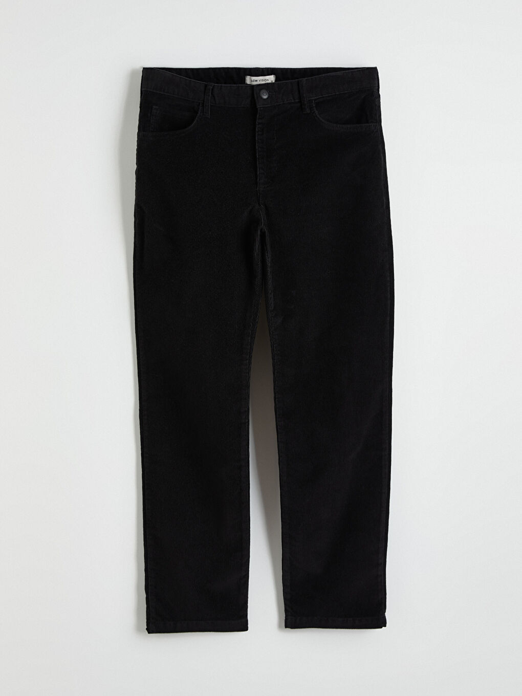 Siyah Standart Kalıp Kadife Erkek Pantolon