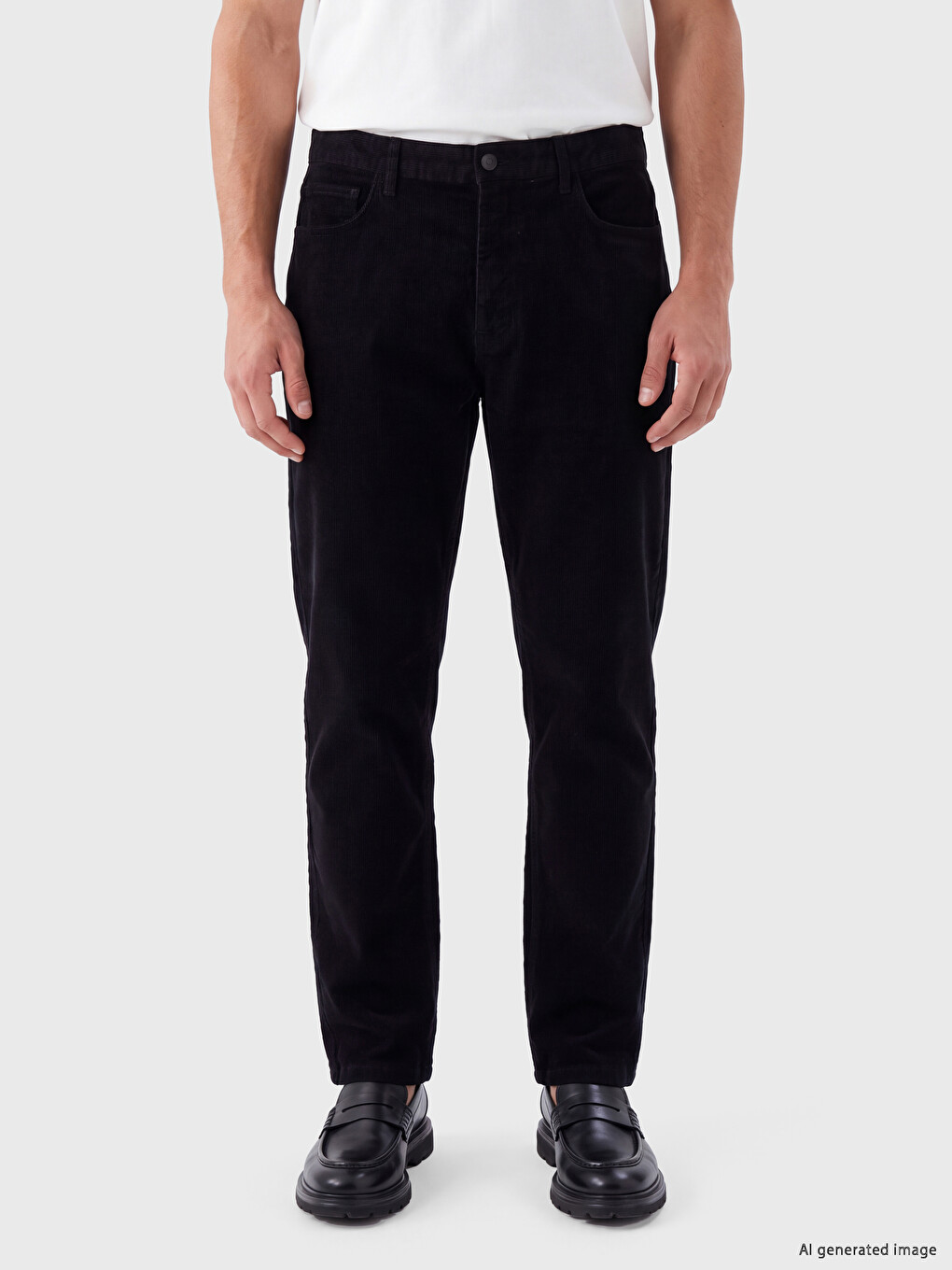 Classic Fit Velvet Men's Trousers-1
