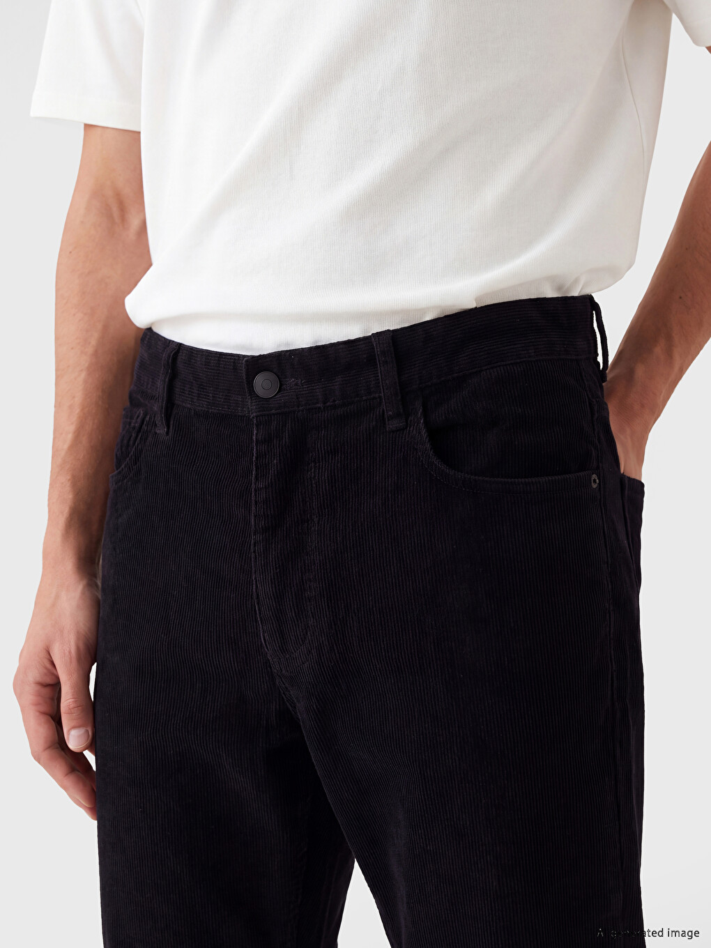 Classic Fit Velvet Men's Trousers-2
