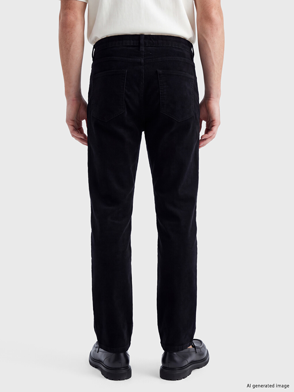 Classic Fit Velvet Men's Trousers-3