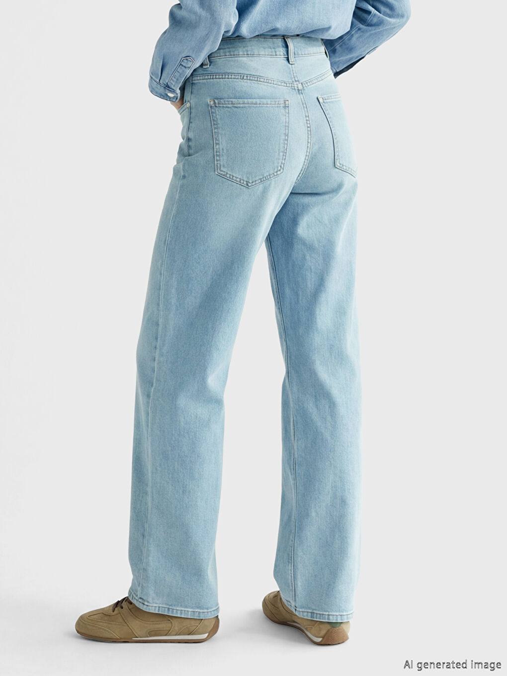 İndigo Straight Fit Kadın Jean Pantolon-2