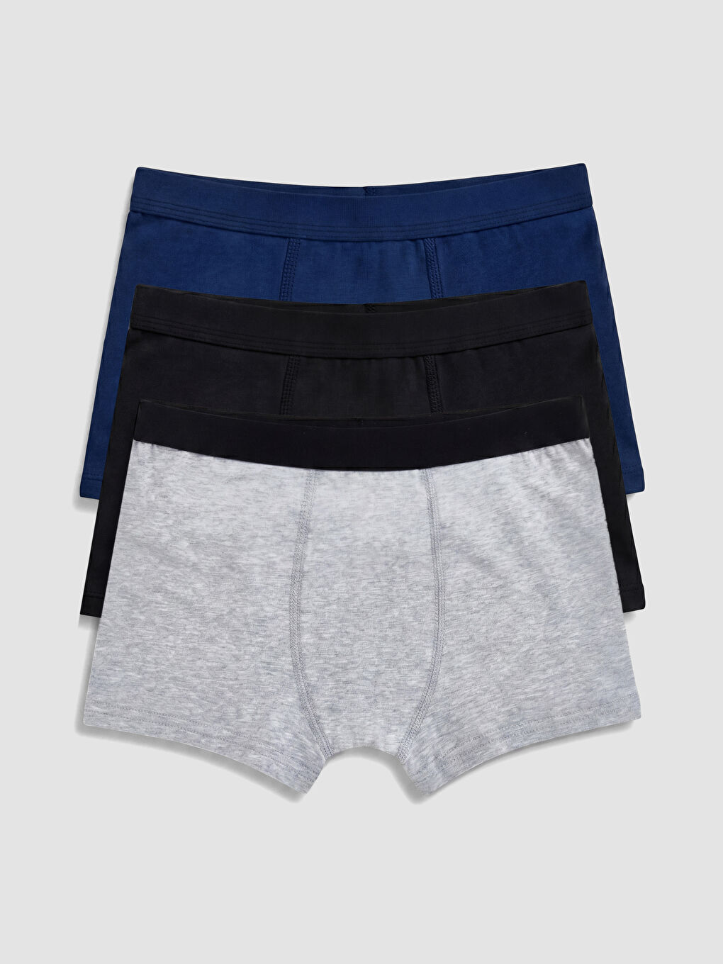Gri Erkek Çocuk Boxer 3'lü-5