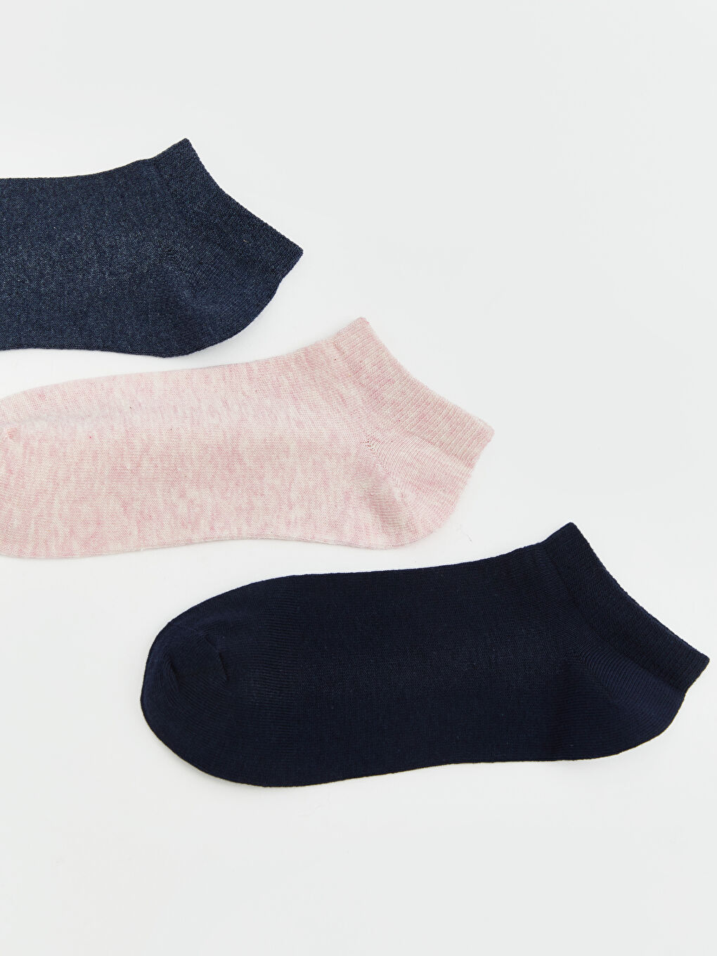 Pembe Kadın Patik Çorap 3'lü-1