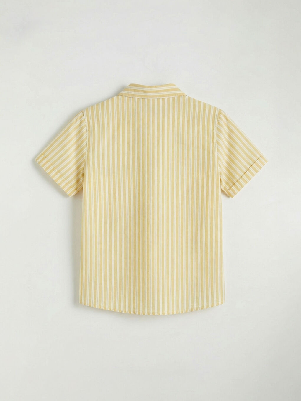 Sarı Çizgili Kısa Kollu Erkek Çocuk Gömlek-1