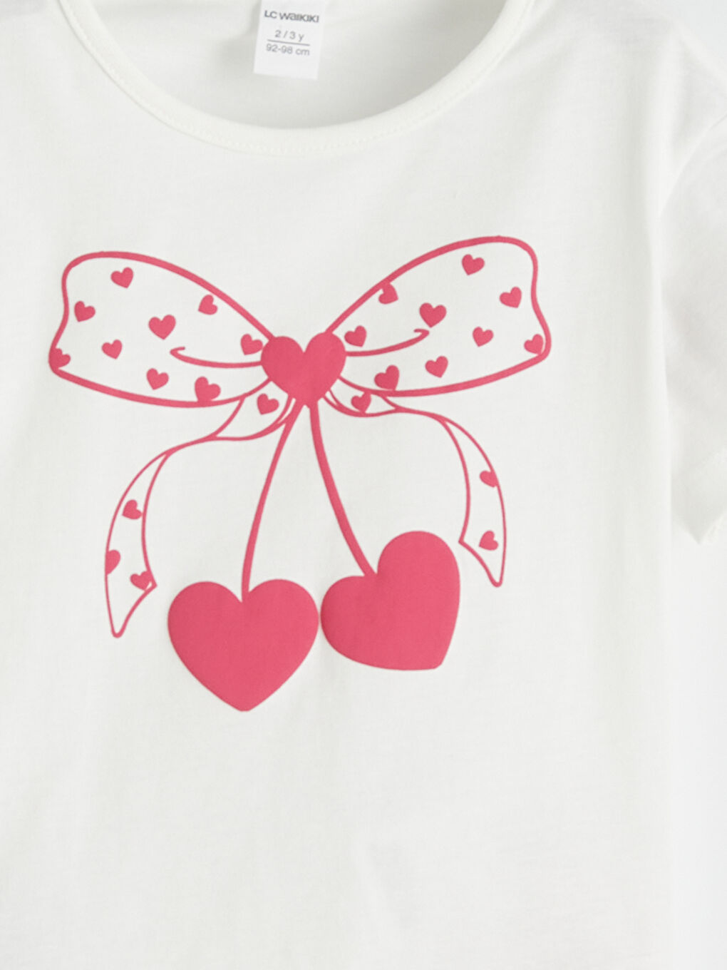 Fuşya Kiraz Baskılı Tişört ve Şort 2'li-5