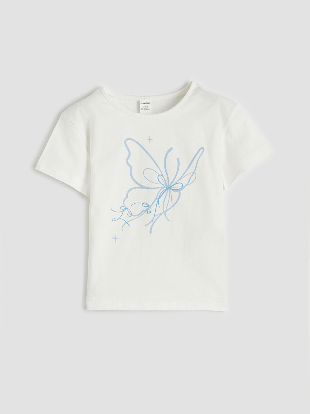 Mavi Kiraz Baskılı Tişört ve Şort 2'li-1