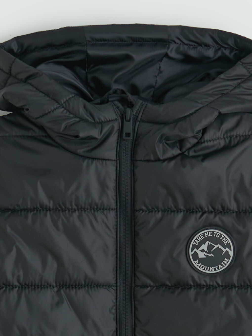 Siyah Kapüşonlu Erkek Çocuk Şişme Yelek-1