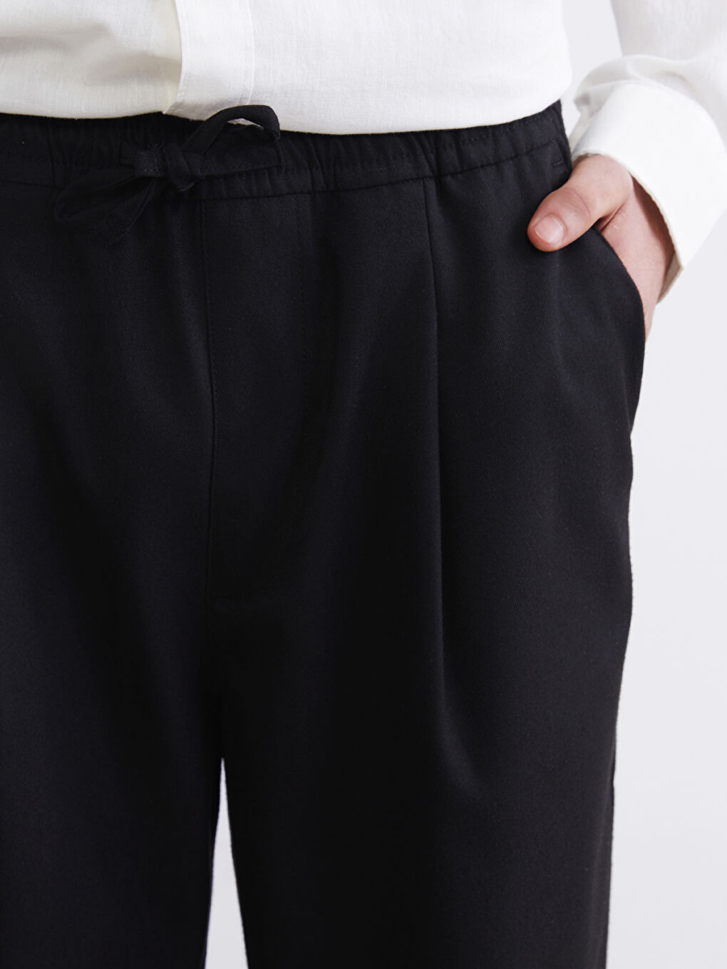 Siyah Bol Fit Erkek Pantolon-2